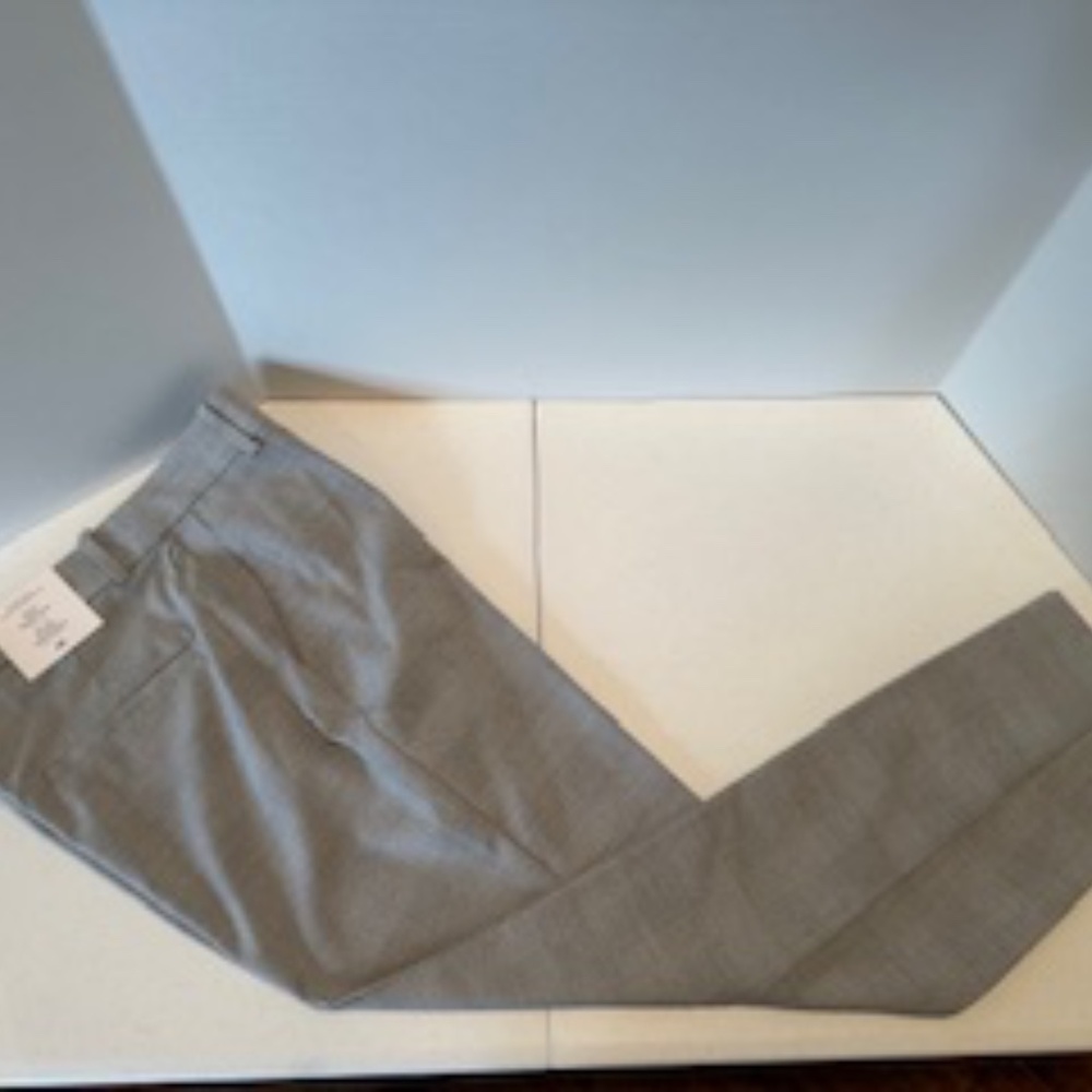 Women's H&M Regular Waist Slacks/Trousers-Size 10-Light Gray/White plaid-NWT's